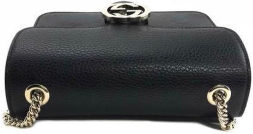 Gucci Re(Belle) - Borsa in pelle con manico GG Rebelle, misura media, colore: Nero, Nero, Medium