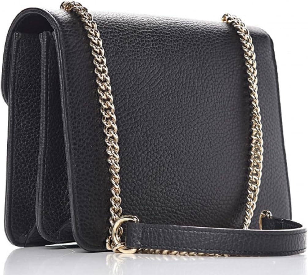 Gucci Re(Belle) - Borsa in pelle con manico GG Rebelle, misura media, colore: Nero, Nero, Medium