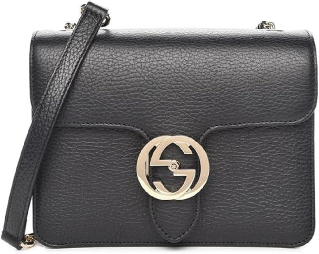 Gucci Re(Belle) - Borsa in pelle con manico GG Rebelle, misura media, colore: Nero, Nero, Medium