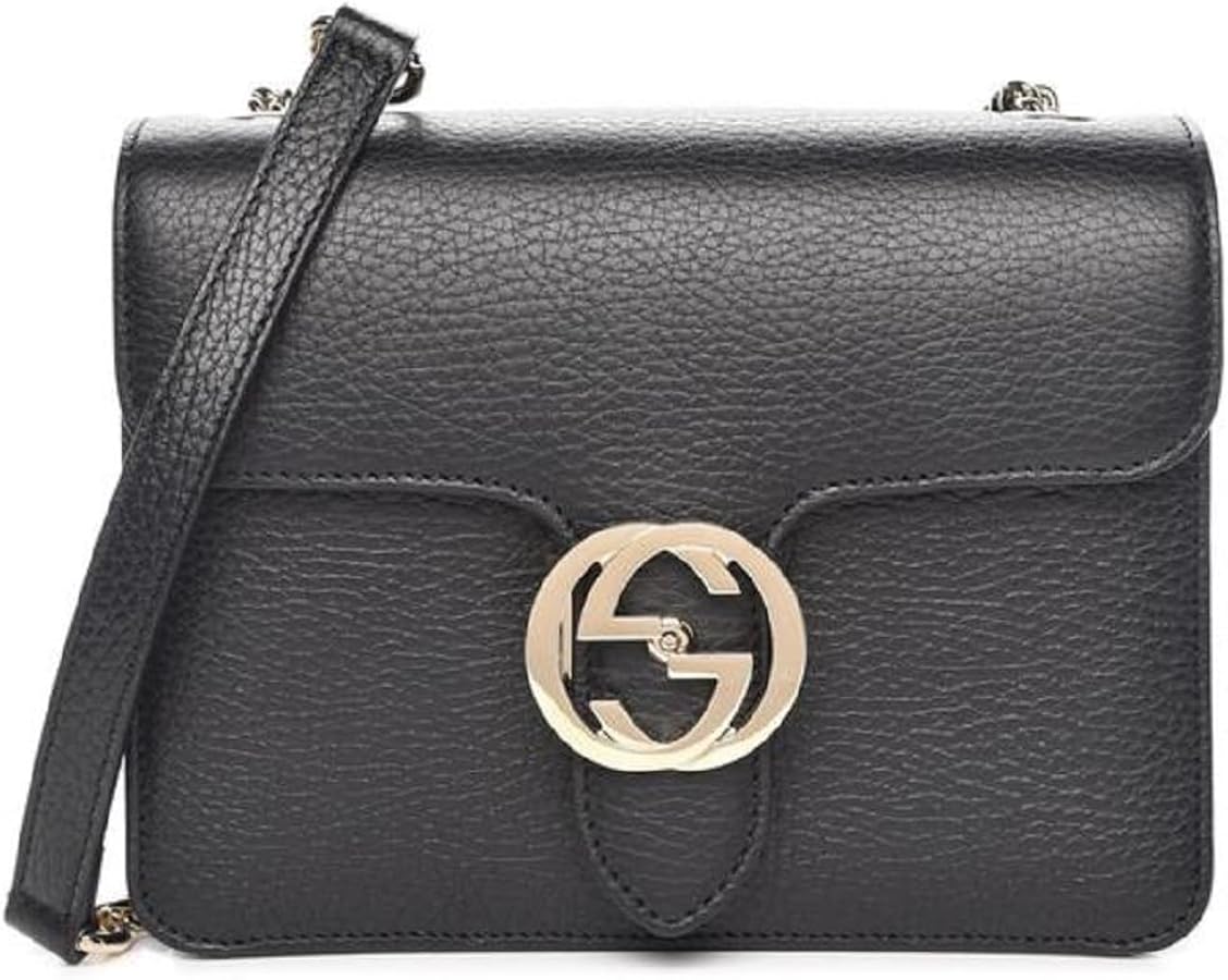 Gucci Re(Belle) - Borsa in pelle con manico GG Rebelle, misura media, colore: Nero, Nero, Medium