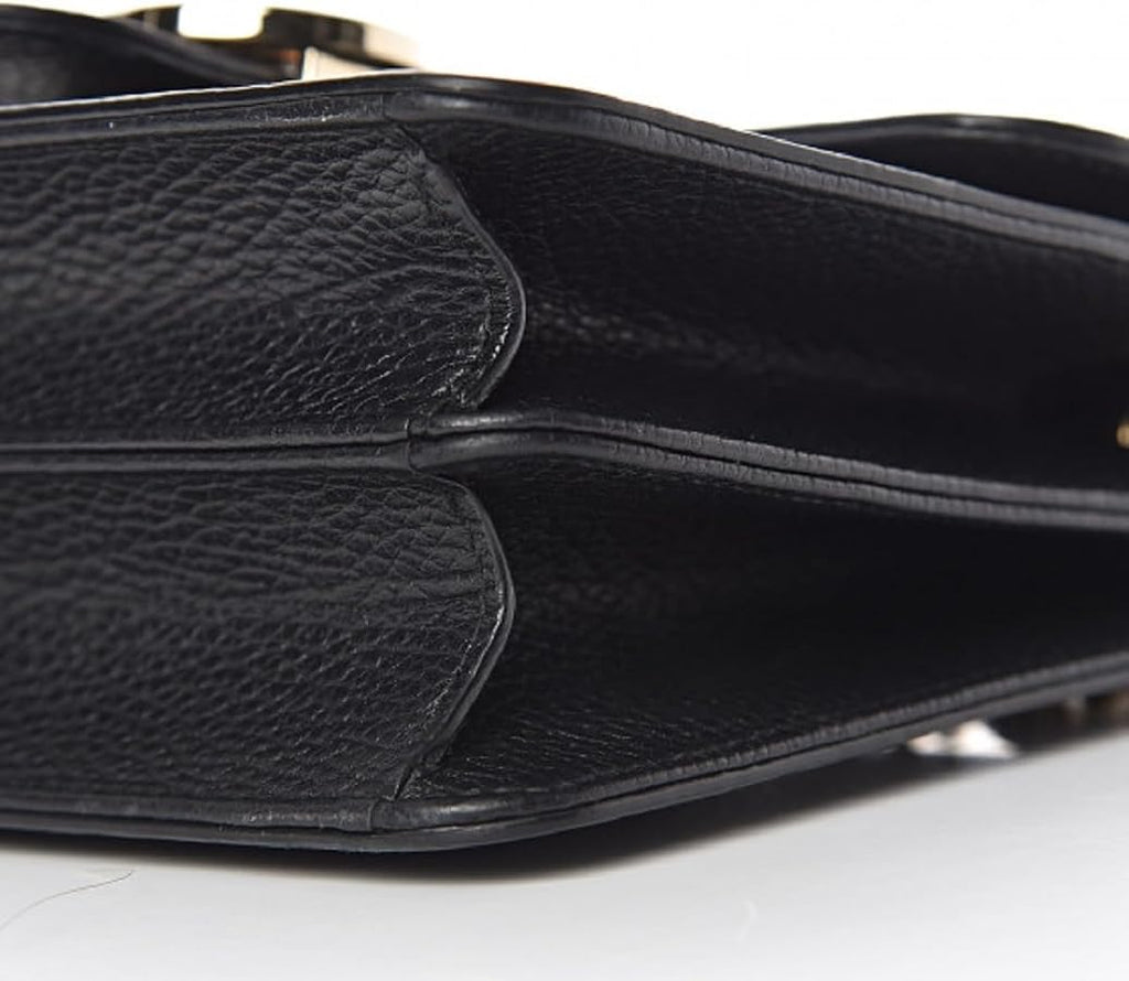Gucci Re(Belle) - Borsa in pelle con manico GG Rebelle, misura media, colore: Nero, Nero, Medium