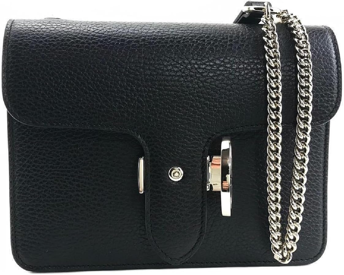 Gucci Re(Belle) - Borsa in pelle con manico GG Rebelle, misura media, colore: Nero, Nero, Medium